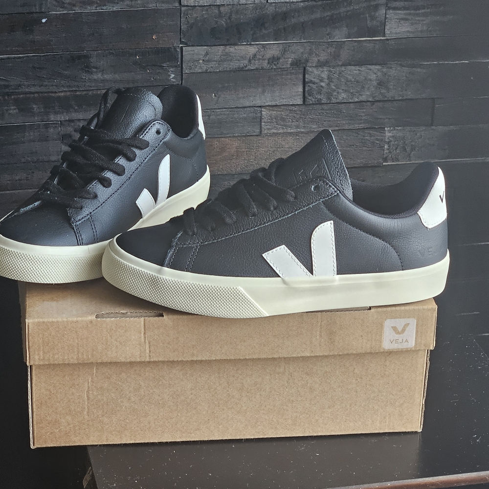 Veja Womens Black and White Sneakers